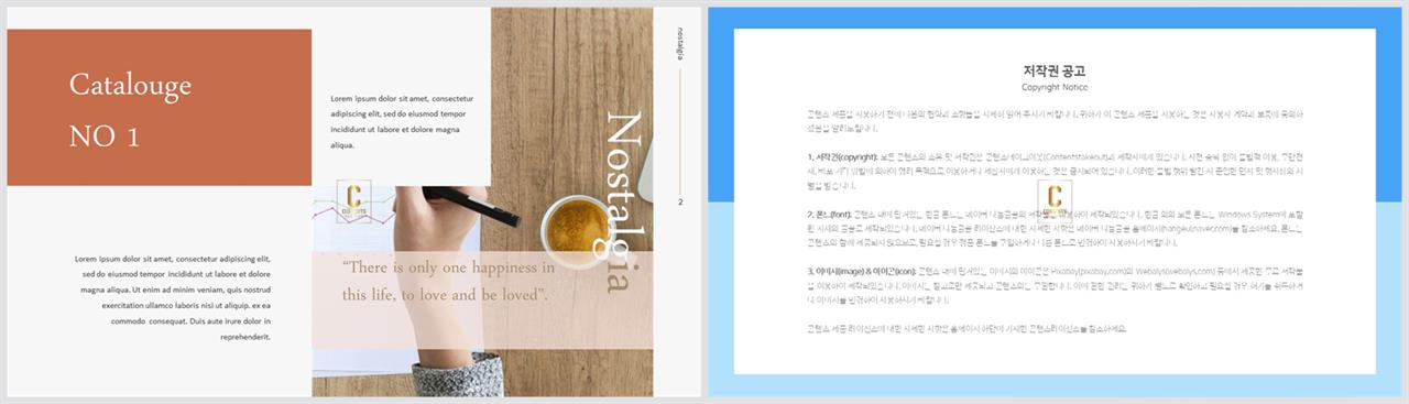 좌우분리형 ppt 레이아웃 배경 고급 스러운 ppt 템플릿
