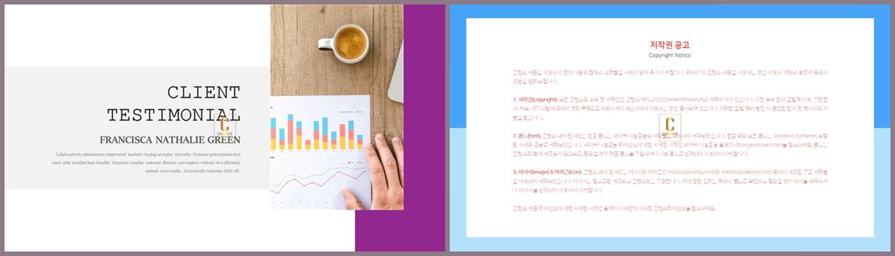 좌우분리형 ppt 레이아웃 배경 심플 발표 ppt 템플릿