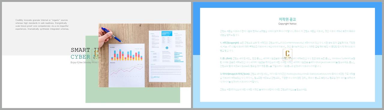 좌우분리형 ppt 레이아웃 배경 발표용 ppt 샘플