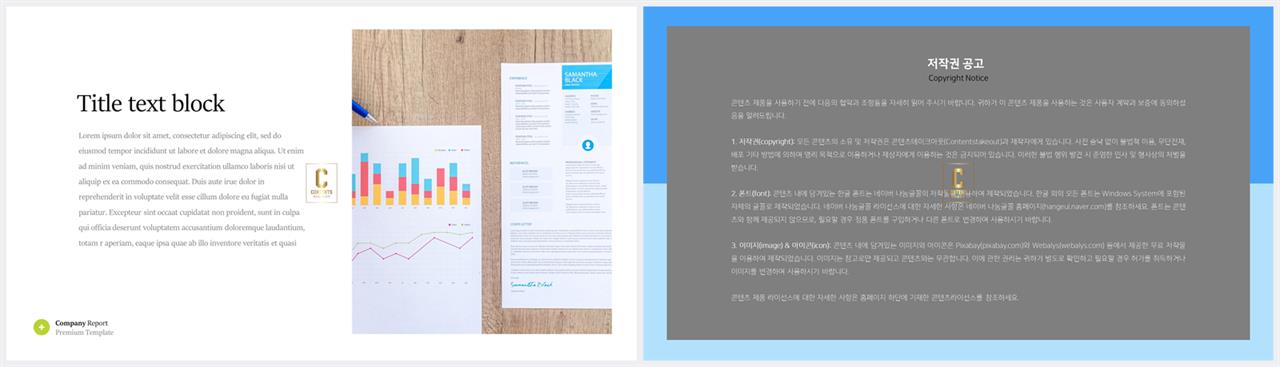 좌우분리형 ppt 레이아웃 배경 고급 진 ppt 템플릿
