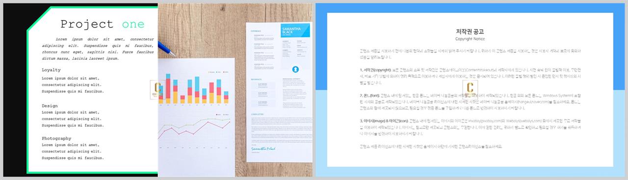 좌우분리형 ppt 레이아웃 배경 고급 진 ppt 템플릿