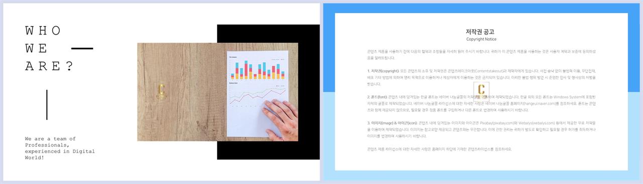 좌우분리형 ppt 레이아웃 배경 고급스러운 ppt 배경