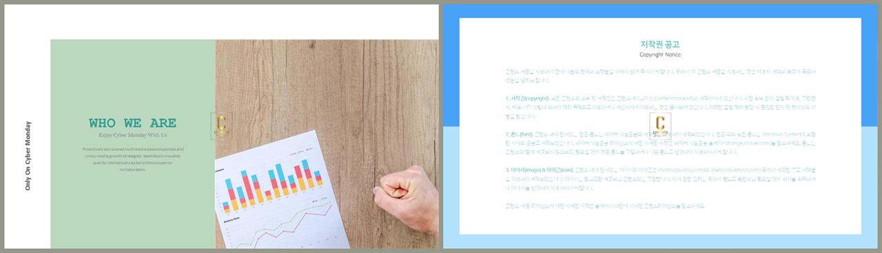 좌우분리형 ppt 레이아웃 배경 발표용 ppt 템플릿