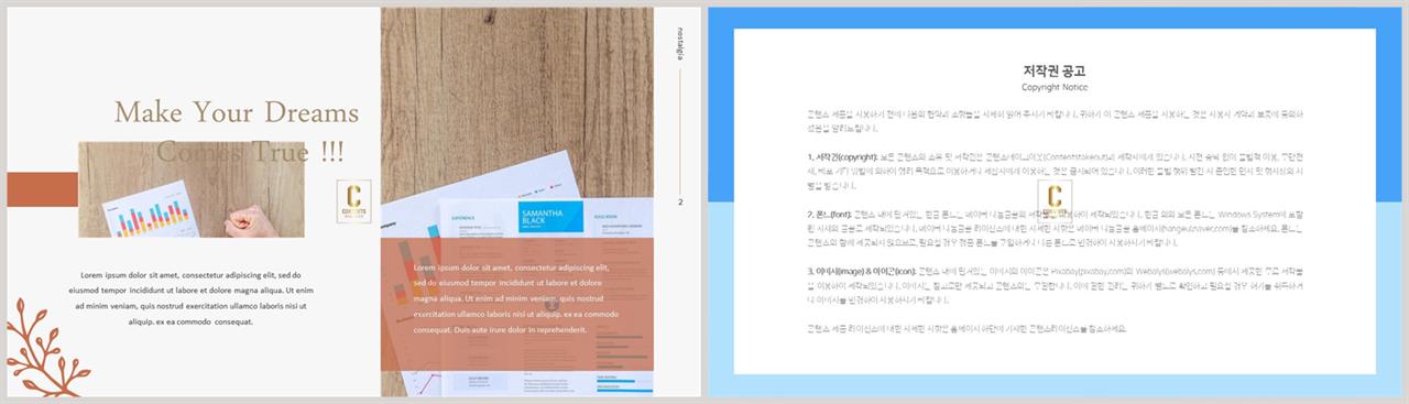 좌우분리형 ppt 레이아웃 배경 발표 ppt 템플릿 심플