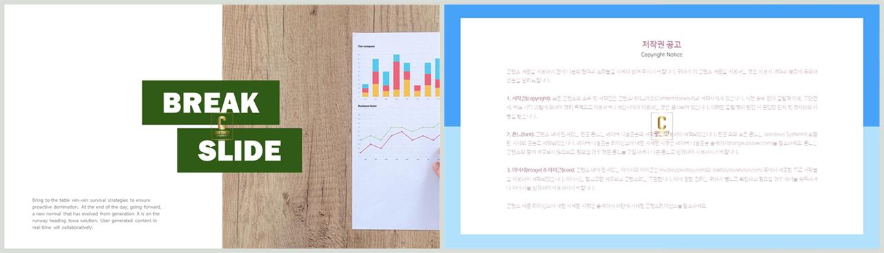 좌우분리형 ppt 레이아웃 배경 ppt 발표 대본 양식