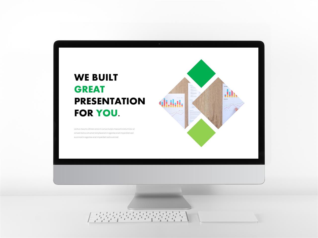 기울기형 ppt 템플릿 초록 ppt 템플릿