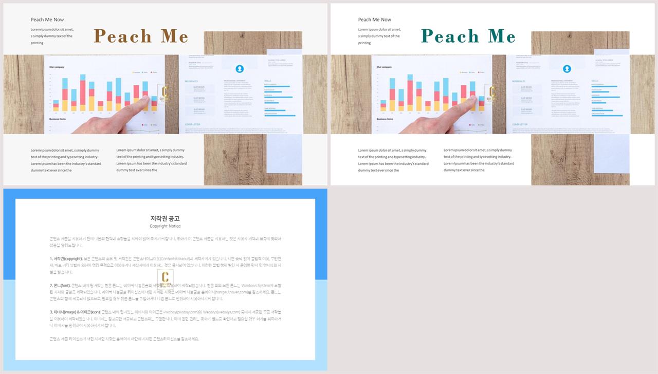 위아래분리형 ppt 레이아웃 배경 ppt 발표 대본 양식