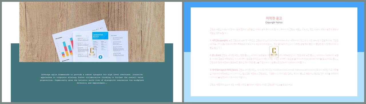 위아래분리형 ppt 레이아웃 배경 ppt 발표 샘플
